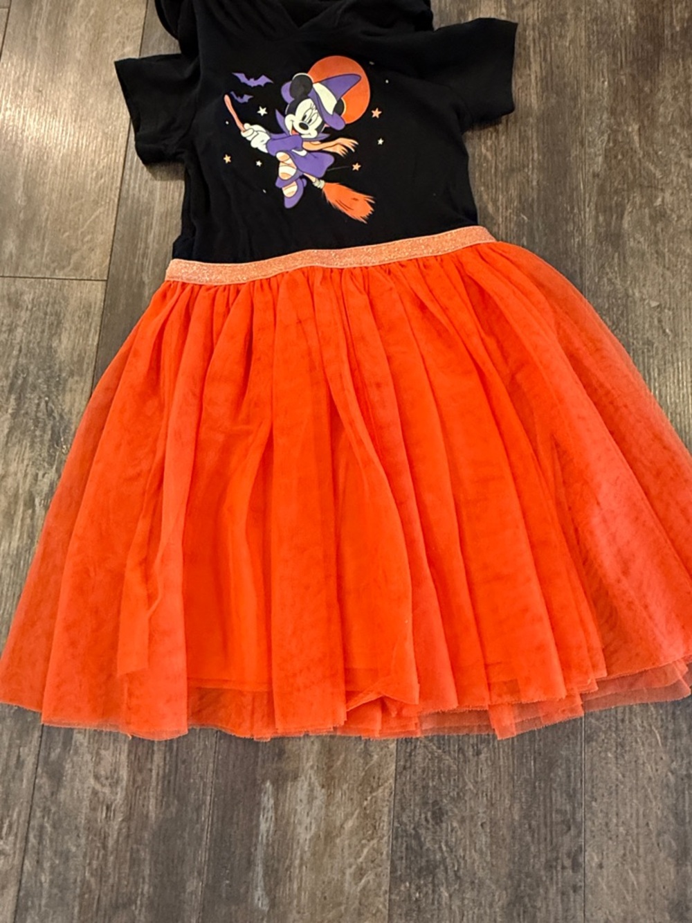 Disney Black & Orange Minnie Witch Tulle Costume Dress - Picture 5 of 7
